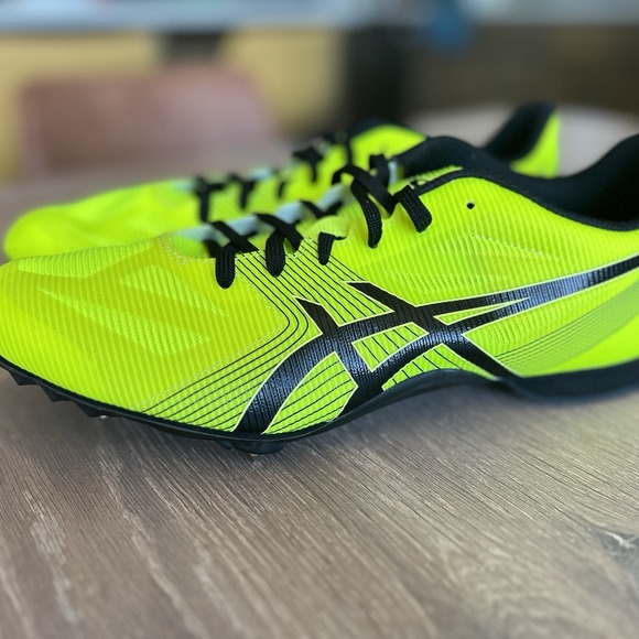 ASICS Sprint Track Spikes Mens 10.5 G502Y Yellow Racing Shoes Sprinting main image 9